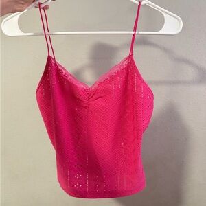SHEIN Hot Pink Lace Camisole